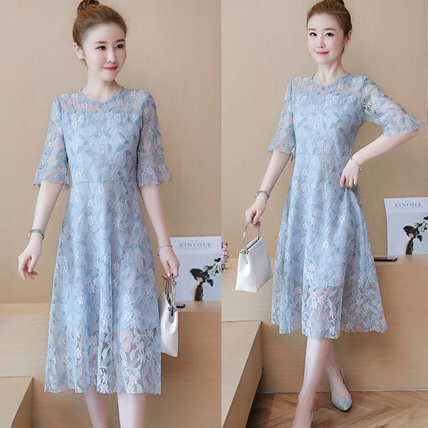 women plus size lace midi blue fat clothes wear work occasional woman swing dress in a line gqqa, Black;gray
women plus size lace midi blue fat clothes wear work occasional woman swing dress in a line gqqa, Black;gray