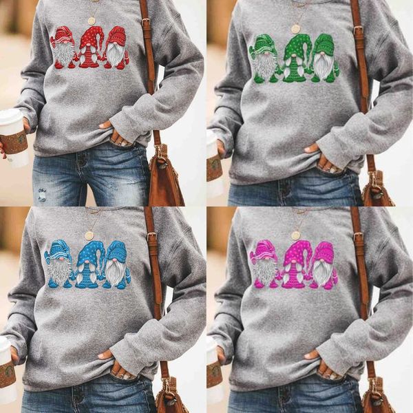 christmas women's three pulloversweater pullover santa claus pattern printed round neck long sleeve pullover sweater zndqd, Black
christmas women's three pulloversweater pullover santa claus pattern printed round neck long sleeve pullover sweater zndqd, Black