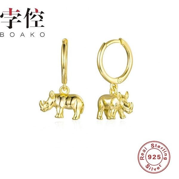boako animal rhino earrings hoops 925 sterling silver earrings for women zircon earring silver jewelry pendientes brincos, Golden;silver
boako animal rhino earrings hoops 925 sterling silver earrings for women zircon earring silver jewelry pendientes brincos, Golden;silver