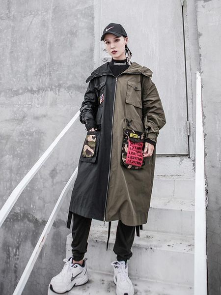 hebaoli vintage streets trend spring and autumn korean style large size casual patchwork hoodie chic trench coat western women1, Tan;black
hebaoli vintage streets trend spring and autumn korean style large size casual patchwork hoodie chic trench coat western women1, Tan;black