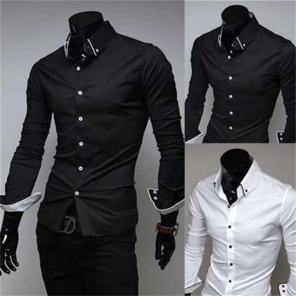 fashion luxury stylish men's shirt slim fit long sleeve casual turn-down-collar shirts, White;black
fashion luxury stylish men's shirt slim fit long sleeve casual turn-down-collar shirts, White;black