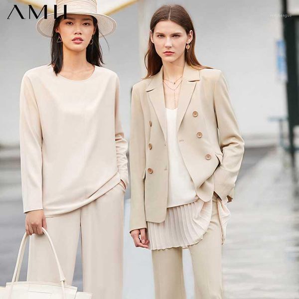 amii minimalism autumn suit set fashion lapel double breasted women suit coat high waist solid ankel-length pants 120708891, Gray
amii minimalism autumn suit set fashion lapel double breasted women suit coat high waist solid ankel-length pants 120708891, Gray