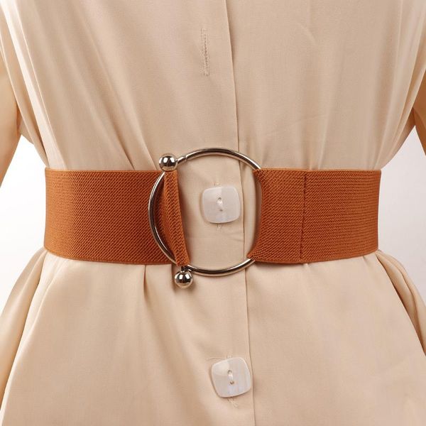 women wide waist belt silver round metal buckle elastic cummerbunds dress accessories black stretch waistband coat lady sqcequ, Black;brown
women wide waist belt silver round metal buckle elastic cummerbunds dress accessories black stretch waistband coat lady sqcequ, Black;brown