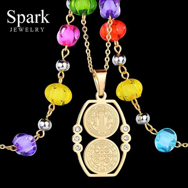 pendant necklaces charm stainless steel jesus cross necklace for women christian colorful beads chain religious jewelry, Silver
pendant necklaces charm stainless steel jesus cross necklace for women christian colorful beads chain religious jewelry, Silver
