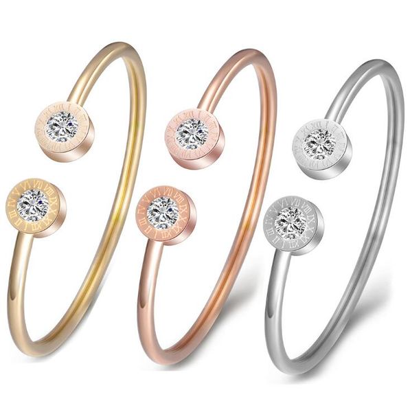 fashioin cuff bangle by 316l stainless steel with cz stones inlaid for ladies titanium steel c shaped roman numerals bangle for women, Black
fashioin cuff bangle by 316l stainless steel with cz stones inlaid for ladies titanium steel c shaped roman numerals bangle for women, Black