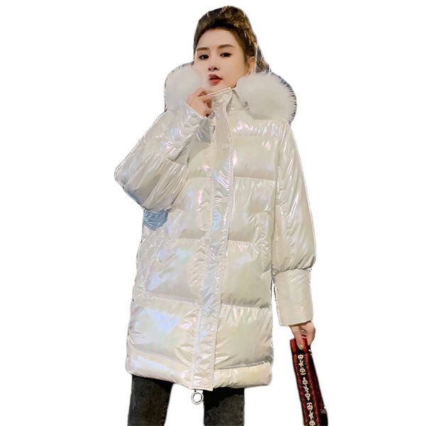 2021 new new korean fashion thick heat female parkas winter coat with white pink fur hood, Black
2021 new new korean fashion thick heat female parkas winter coat with white pink fur hood, Black