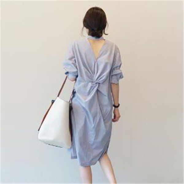 2019 spring new korean style mid-length cropped sleeve irregular striped shirt women's casual shirt dress loose dress fashion qxkqd, Black;gray
2019 spring new korean style mid-length cropped sleeve irregular striped shirt women's casual shirt dress loose dress fashion qxkqd, Black;gray