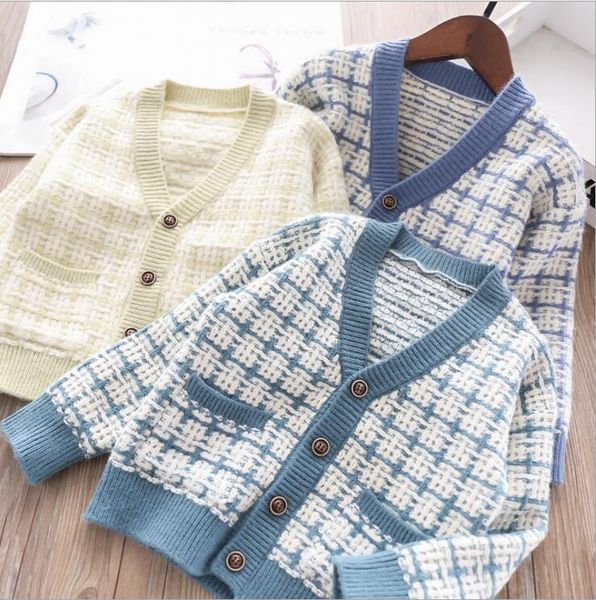 girls cardigan baby girls autumn new v collar plaid knitted sweater children wholesale children clothes, Blue
girls cardigan baby girls autumn new v collar plaid knitted sweater children wholesale children clothes, Blue
