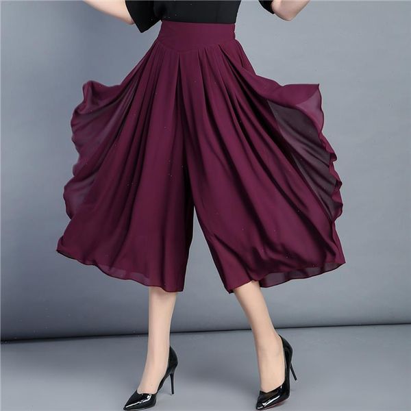 calf length spring summer women shorts skirts chiffon high waist pleated skirt casual streetwear long skirts loose female, White;black
calf length spring summer women shorts skirts chiffon high waist pleated skirt casual streetwear long skirts loose female, White;black