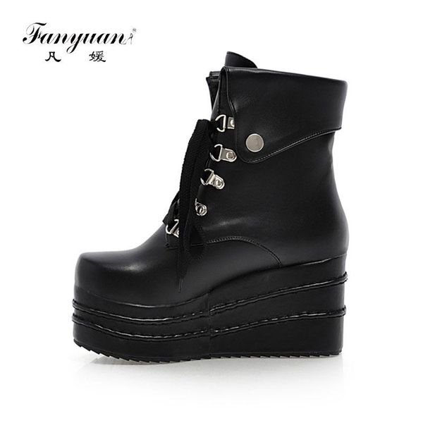 fanyuan brand new plus sizes 42 platform cosplay punk women ankle boots shoes wedge heels woman boots, Black
fanyuan brand new plus sizes 42 platform cosplay punk women ankle boots shoes wedge heels woman boots, Black