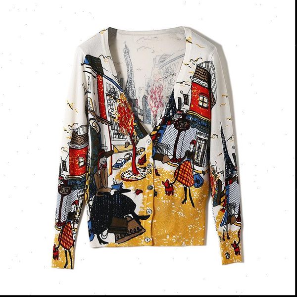 womens cartoon graffiti cardigan autumn spring knit button v neck long sleeve japan harajuku woman sweaters female ls035, White;black
womens cartoon graffiti cardigan autumn spring knit button v neck long sleeve japan harajuku woman sweaters female ls035, White;black