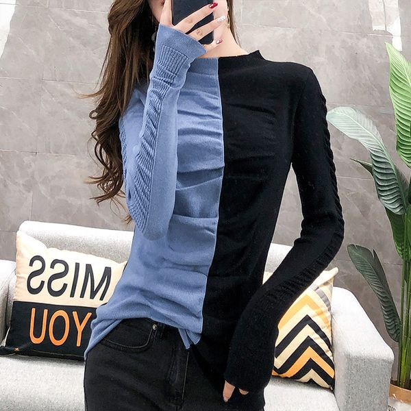 patchwork thicken knit sweater autumn winter fashion slim women turtleneck pullover ruched women jumper elastic t07807b 201203, White;black
patchwork thicken knit sweater autumn winter fashion slim women turtleneck pullover ruched women jumper elastic t07807b 201203, White;black
