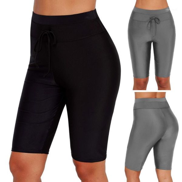 women medium-length swimming trunks high waist swim shorts beach surf swimwear nfe991, White;black
women medium-length swimming trunks high waist swim shorts beach surf swimwear nfe991, White;black