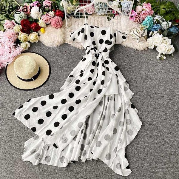 casual dresses gagarich women white dress summer long retro classic polka dot belt fairy elegant lady strap fashion vestido1, Black;gray
casual dresses gagarich women white dress summer long retro classic polka dot belt fairy elegant lady strap fashion vestido1, Black;gray