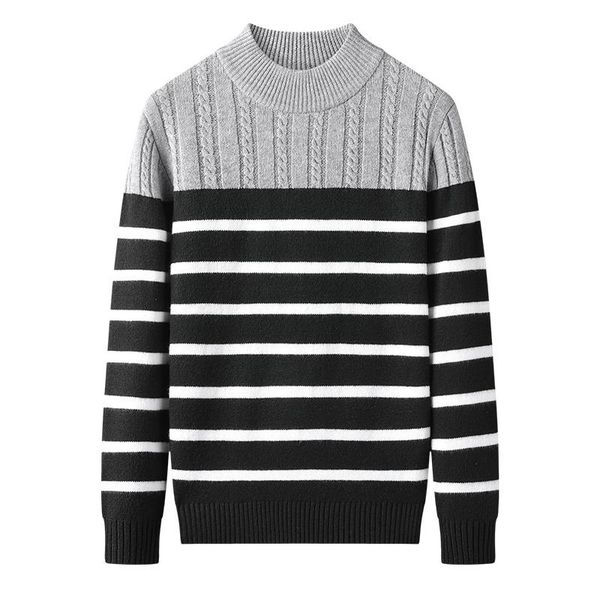 men's sweaters varsanol striped sweater men 100% cotton o neck pullovers for long sleeve knitted pull homme 2021 clothing, White;black 
men's sweaters varsanol striped sweater men 100% cotton o neck pullovers for long sleeve knitted pull homme 2021 clothing, White;black