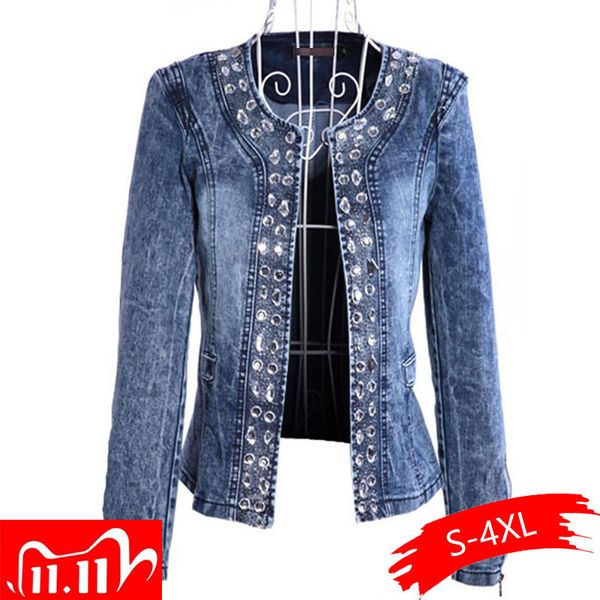 denim jackets for women rhinestone paillette woman coats blaser vintage water-wash casual lady jeans cardigan jaqueta feminina c1111, Black;brown
denim jackets for women rhinestone paillette woman coats blaser vintage water-wash casual lady jeans cardigan jaqueta feminina c1111, Black;brown