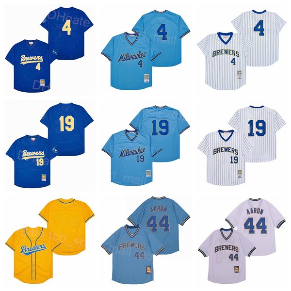 retro 1982 vintage baseball 4 paul molitor jersey 44 hank aaron 19 robin yount team color blue yellow white pinstripe stitched cool base pul, Blue;black
retro 1982 vintage baseball 4 paul molitor jersey 44 hank aaron 19 robin yount team color blue yellow white pinstripe stitched cool base pul, Blue;black