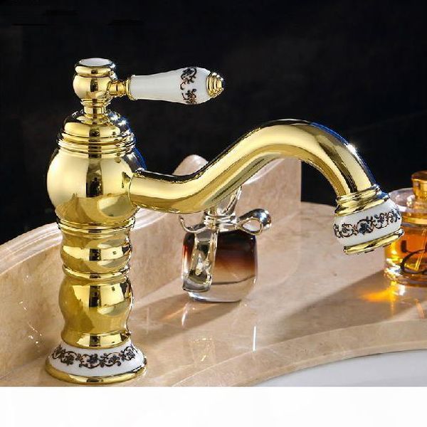 bathroom faucets deck mounted mixers gold finish brass basin sink faucet single handle single hole bath mixer cranes m-19
bathroom faucets deck mounted mixers gold finish brass basin sink faucet single handle single hole bath mixer cranes m-19
