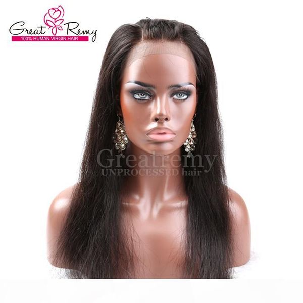 360 lace frontal wigs silky straight malaysian virgin human hair 22*2 inch unprocessed hand tied lace band frontal closure greatremy, Black
360 lace frontal wigs silky straight malaysian virgin human hair 22*2 inch unprocessed hand tied lace band frontal closure greatremy, Black
