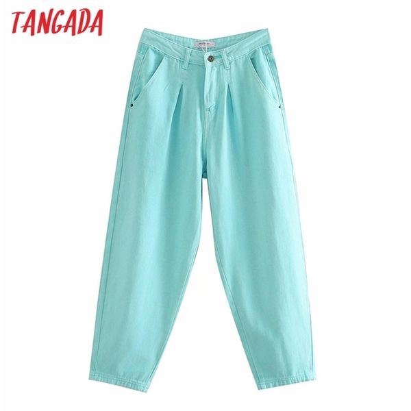 tangada women candy color mom jeans pants new long trousers pockets loose casual female denim pants 4m200 201223, Blue
tangada women candy color mom jeans pants new long trousers pockets loose casual female denim pants 4m200 201223, Blue