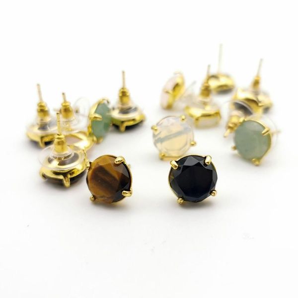 natural stone stud earrings round pink crystal quartz gem beads gold-color simple earring for women girl charm jewelry, Golden;silver
natural stone stud earrings round pink crystal quartz gem beads gold-color simple earring for women girl charm jewelry, Golden;silver