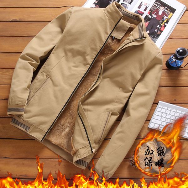 new spring, autumn and winter men's jacket with cashmere slim fashion youth leisure stand collar large coat men, Black;brown
new spring, autumn and winter men's jacket with cashmere slim fashion youth leisure stand collar large coat men, Black;brown