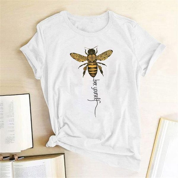 women's t-shirt bee aesthetic graphics short sleeve harajuku polyester t-shirt female camisetas verano mujer2020, White
women's t-shirt bee aesthetic graphics short sleeve harajuku polyester t-shirt female camisetas verano mujer2020, White