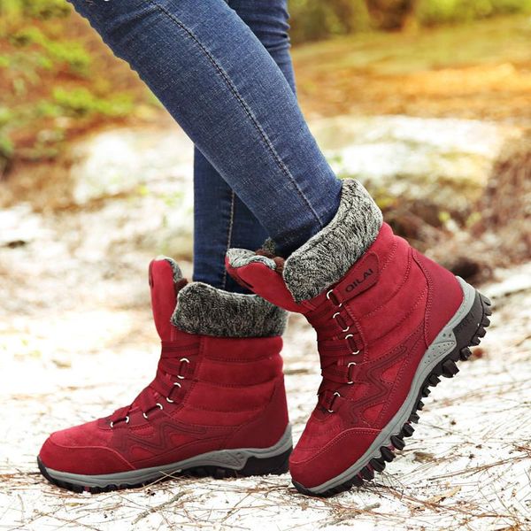 new women boots leather suede winter boots shoes woman keep warm waterproof snow botas mujer, Black
new women boots leather suede winter boots shoes woman keep warm waterproof snow botas mujer, Black