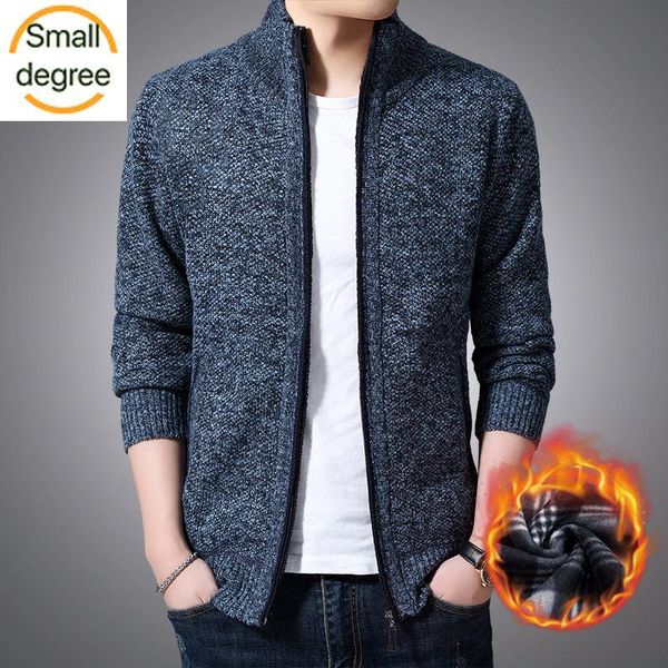men's sweaters 2021 winter fleece thick sweater coat side pockets long-sleeved knitted cardigan full zipper autumn warm men, White;black
men's sweaters 2021 winter fleece thick sweater coat side pockets long-sleeved knitted cardigan full zipper autumn warm men, White;black