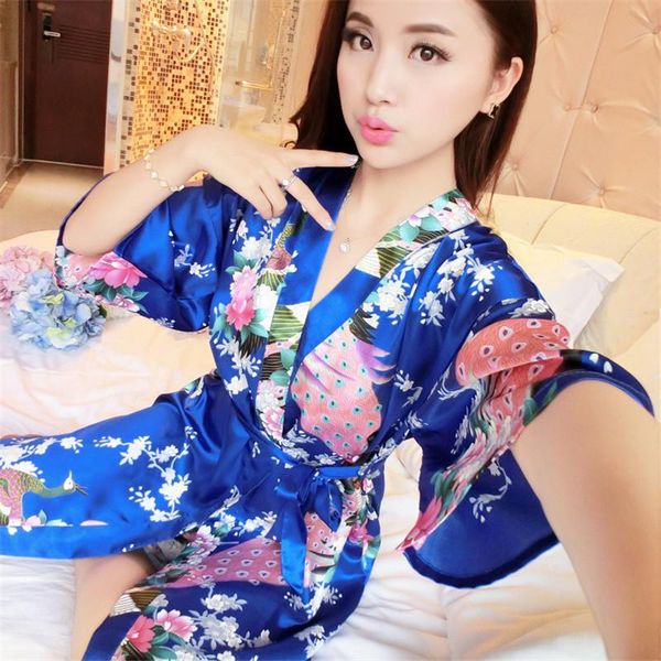 female robe royal blue kimono bathrobe gown v-neck half sleeve short sleepwear print flower lounge loose intimate lingerie, Black;red
female robe royal blue kimono bathrobe gown v-neck half sleeve short sleepwear print flower lounge loose intimate lingerie, Black;red
