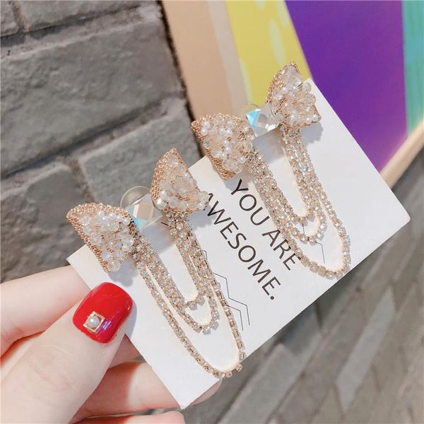 dangle & chandelier korean fashion crystal rhinestones bow earring metal tassel earrings luxulry jewelry gifts for women, Silver
dangle & chandelier korean fashion crystal rhinestones bow earring metal tassel earrings luxulry jewelry gifts for women, Silver