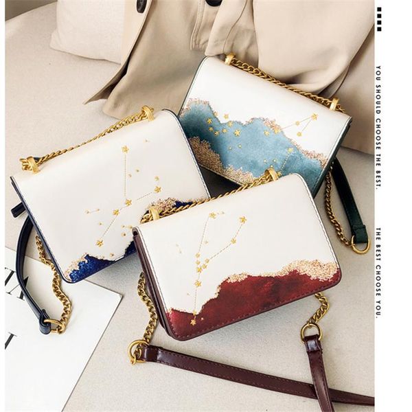 2020 new luxury chain small bag female fashion constellation pu shoulder bag trend wild chain woman small square
2020 new luxury chain small bag female fashion constellation pu shoulder bag trend wild chain woman small square