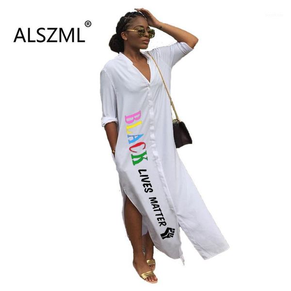 2020 recommend simple white v-neck pocket special design women dress letter printing casual lady fashion long dress1, Black;gray
2020 recommend simple white v-neck pocket special design women dress letter printing casual lady fashion long dress1, Black;gray