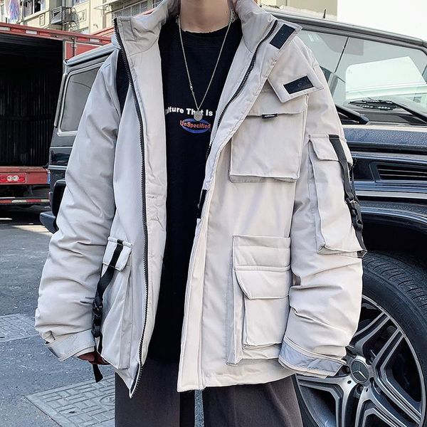 men's down & parkas legible casual men solid winter jacket mens loose coats korean hooded male winderbreaker, Black
men's down & parkas legible casual men solid winter jacket mens loose coats korean hooded male winderbreaker, Black