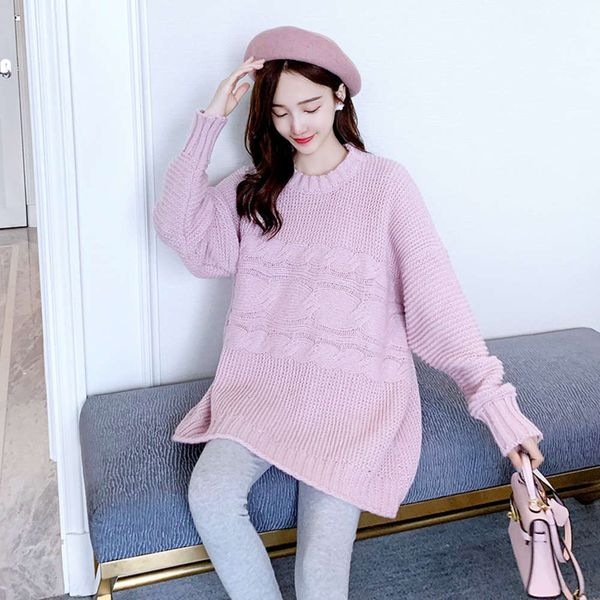 sweater chaoma pregnant autumn winter fashion korean jacquard lazy wind long size women's qq5130, White
sweater chaoma pregnant autumn winter fashion korean jacquard lazy wind long size women's qq5130, White