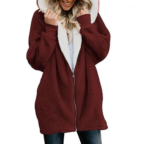 women's wool & blends women coat winter s-5xl causal soft hooded pocket zipper fleece plush female warm plus size faux fur fluffy jacke, Black
women's wool & blends women coat winter s-5xl causal soft hooded pocket zipper fleece plush female warm plus size faux fur fluffy jacke, Black