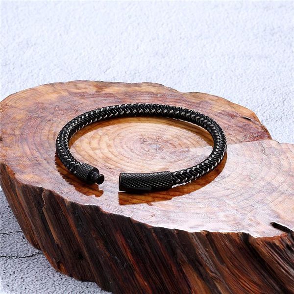 mkendn new men braided leather bracelet simple black stainless steel button neutral accessories magnetic clasp fashion bangles bbyxzt
mkendn new men braided leather bracelet simple black stainless steel button neutral accessories magnetic clasp fashion bangles bbyxzt