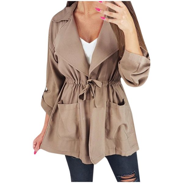 womens ladies casual thin coat jacket lapel winter short outerwear fashion female autumn winter windbreaker clothes #yl10, Tan;black
womens ladies casual thin coat jacket lapel winter short outerwear fashion female autumn winter windbreaker clothes #yl10, Tan;black