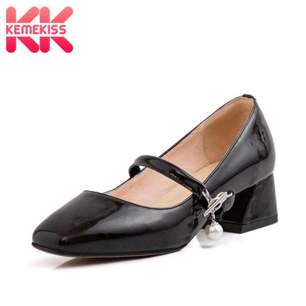 kemekiss women fashion pumps shoes cute pearls buckle real leather shoes women fashion square heels party footwear size 33-40, Black
kemekiss women fashion pumps shoes cute pearls buckle real leather shoes women fashion square heels party footwear size 33-40, Black