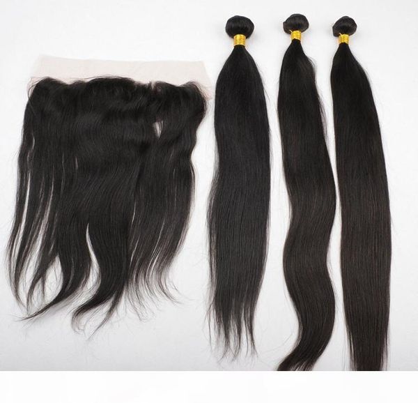 lace frontals with brazilian hair 3 bundles straight wave human hair weave unprocessed indian malaysian peruvian hair extensions, Black
lace frontals with brazilian hair 3 bundles straight wave human hair weave unprocessed indian malaysian peruvian hair extensions, Black