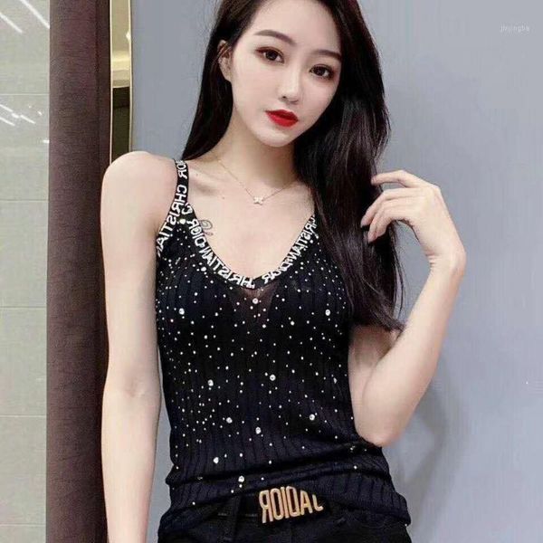 2020 drill women's suspender vest women wear sleeveless suspender knitted bottoming shirt women1, White;black
2020 drill women's suspender vest women wear sleeveless suspender knitted bottoming shirt women1, White;black