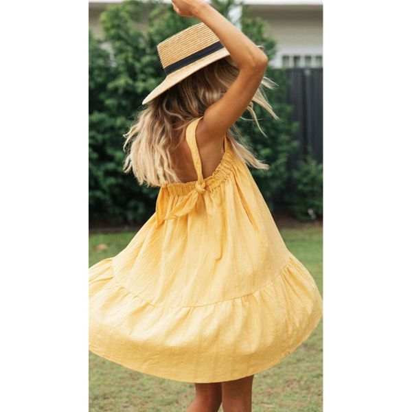 nattemaid yellow spaghetti strap summer dress women loose ruffles backless dress solid elegant dress casual beach vestidos y0118, Black;gray
nattemaid yellow spaghetti strap summer dress women loose ruffles backless dress solid elegant dress casual beach vestidos y0118, Black;gray