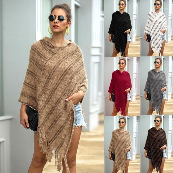 autumn sweater fashion women winter knitted cashmere poncho capes shawl cardigans striped irregular sweater cloak coat hip1, Black
autumn sweater fashion women winter knitted cashmere poncho capes shawl cardigans striped irregular sweater cloak coat hip1, Black