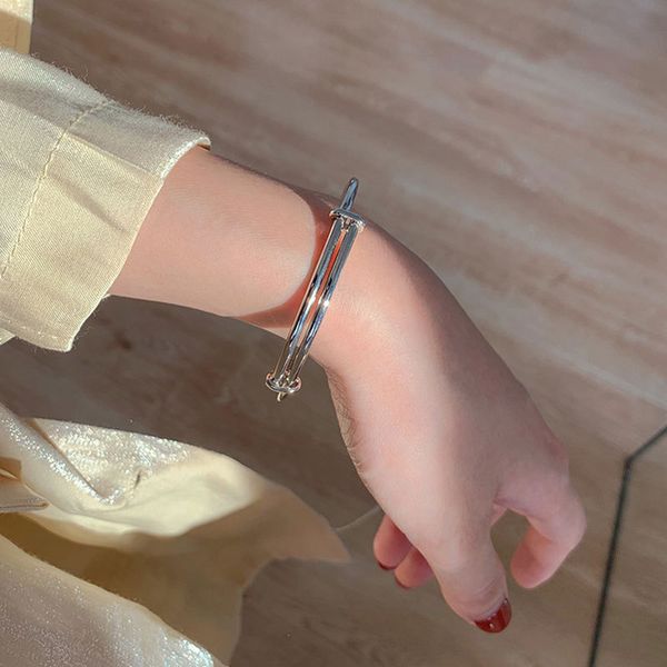 pull style smooth women's open bracelet student design fashion personality simple hand accessories, Slivery;golden
pull style smooth women's open bracelet student design fashion personality simple hand accessories, Slivery;golden