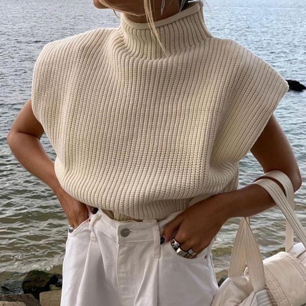 women's vests women ribbed knitted sleeveless vest turtleneck high neck simple solid color sweater loose stretch pullover tank top, Black;white
women's vests women ribbed knitted sleeveless vest turtleneck high neck simple solid color sweater loose stretch pullover tank top, Black;white
