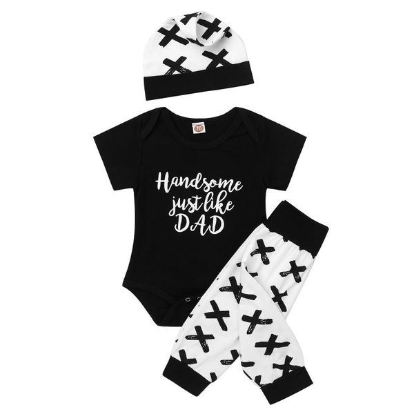 newborn baby boys clothes short sleeve handsome just like dad romper comfy pants and hat 3pcs outfits set infant clothing suit, White
newborn baby boys clothes short sleeve handsome just like dad romper comfy pants and hat 3pcs outfits set infant clothing suit, White