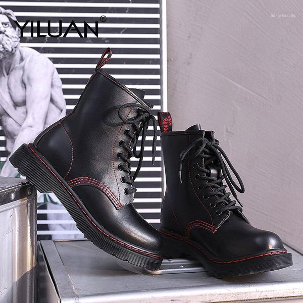 boots yiluan platform ankle for women autumn leather shoes flat motorcycle casual woman 2021 lace up size ladies1, Black
boots yiluan platform ankle for women autumn leather shoes flat motorcycle casual woman 2021 lace up size ladies1, Black
