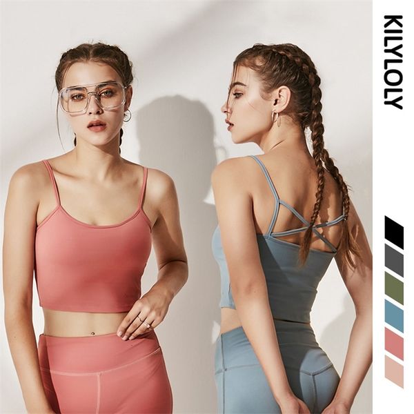 women spaghetti strap sports camisole basic padded cross back yoga shirts fitness bra gym workout stretchy crop top
women spaghetti strap sports camisole basic padded cross back yoga shirts fitness bra gym workout stretchy crop top
