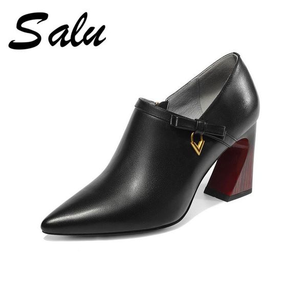 salu 2020 genuine leather women pumps wedding shoes all match high heel fashion women shoes westrn style ladies pumps size 34-43, Black
salu 2020 genuine leather women pumps wedding shoes all match high heel fashion women shoes westrn style ladies pumps size 34-43, Black