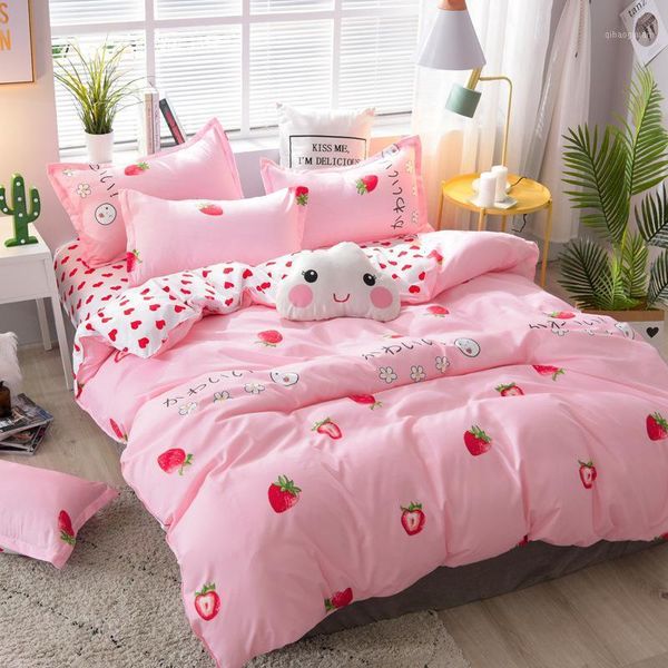 cartoon strawberry bed linens home textile bedding sets cute duvet cover set bed sheets quilt cover aloe cotton single king zise1
cartoon strawberry bed linens home textile bedding sets cute duvet cover set bed sheets quilt cover aloe cotton single king zise1